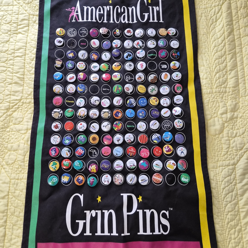 American Girl Grin Pins Banner